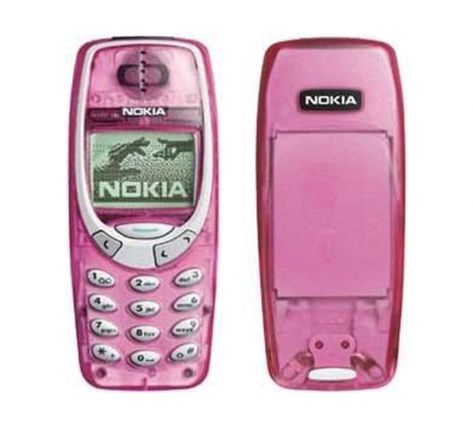 Nokia 3310 Aesthetic, Nokia Phone Aesthetic, 2000s Phone, Kawaii Inspiration, Nokia 3310, Y2k Phone, Pink Cover, Nokia Phone, Retro Gadgets