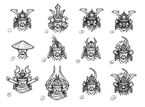 Japanese Samurai Helmet Drawing, Samurai Helmet Drawing, Samurai Mask Drawing, Samurai Helmet Tattoo, Japanese Samurai Helmet, Helmet Drawing, Helmet Tattoo, Samurai Mask, Helmet Concept