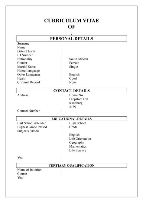 Curriculum Vitae For Students, Cv For Students, Simple Cv Format, How To Make Cv, Cv Template Student, Cv Format For Job, Standard Cv Format, Curriculum Vitae Examples, Curriculum Vitae Design