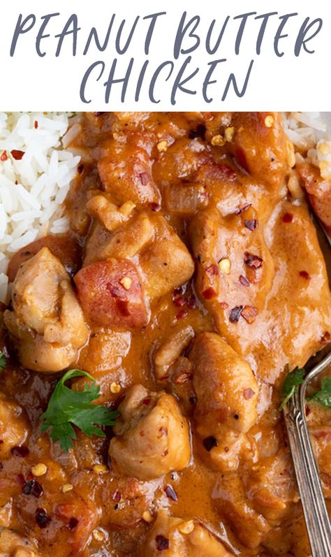 This recipe for peanut butter chicken is so quick and simple, it's perfect for busy weeknights when you want something rich and full of flavor without a lot of work. It pairs juicy chicken thighs with a creamy peanut butter sauce and red pepper flakes for a little heat. Serve it with rice or cauliflower rice to tie the meal together. Gluten Free Chicken Broth, Peanut Butter Chicken, Peanut Butter Sauce, Peanut Chicken, Peanut Recipes, Butter Chicken Recipe, Quit Drinking, Sauce For Chicken, Easy Peanut Butter