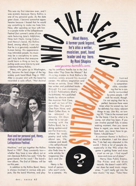 Roni! Music Magazine Article, Magazine Articles Layout, Newspaper Title Design, New York Magazine Design, Old Magazine Layout, Old Magazine Pages, Teen Magazine Layout, Music Magazine Layout Design, Magazine Spread Ideas