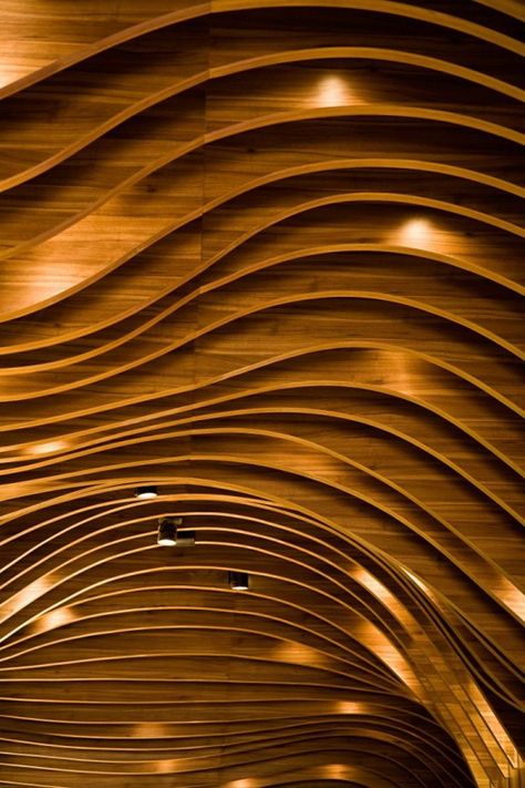 Undulating pattern of wood waves on Ceiling  http://www.justleds.co.za  http://www.justleds.co.za Ceiling Texture, Wooden Ceiling, Bg Design, Kitchen Lounge, Ceiling Detail, Curved Wood, Wooden Ceilings, Chefs Kitchen, Wood Ceilings