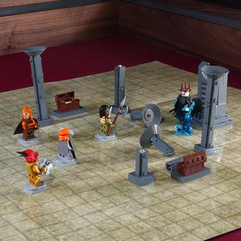 LEGO IDEAS - 50 years of Dungeons & Dragons! - "Lair of the Lego Lich" Dice Tower and Accessory Pack Dnd Lego Ideas, Lego Dungeons And Dragons, Lego Engineering, Lego Dnd, Dragons Lair, Lego Village, Lego Dragon, Lego Medieval, Lego Knights