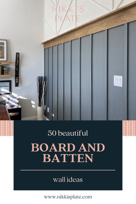 Indoor Board And Batten, Board And Batten Paneling, Board And Batten Feature Wall, Board And Batten Wall Boys Room, How To Measure For Board And Batten Wall, Basement Board And Batten, Batten Accent Wall, Fake Board And Batten Wall, Batten Wall Living Room