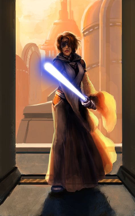 Jedi Consular Art, Star Wars Miraluka, Blind Jedi, Miraluka Jedi, Jedi Wisdom, Jedi Consular, Quinlan Vos, Jedi Padawan, Female Jedi