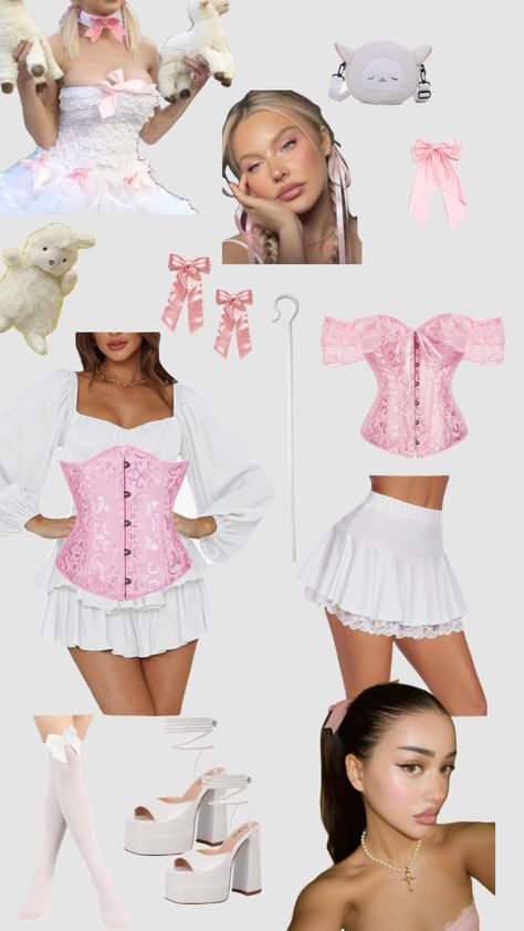 Lil Bo Peep Costume https://www.amazon.com/shop/isa.jansen/list/2AIH6HEY17NMM?ref_=aipsflist_aipsfisa.jansen coquette inspired Halloween costume, coquette corsets, pink ribbon era, lil bo peep costume Lil Bo Peep Costume, Bo Peep Halloween, Lil Bo Peep, Little Bo Peep Costume, Corset Halloween Costumes, Pink Halloween Costumes, Unique Couple Halloween Costumes, Classy Halloween Costumes, Hot Halloween Outfits