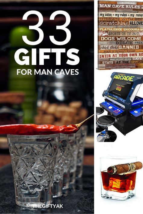 Give your man the perfect gift for his space. Make him feel like the most important thing in your life (ahead of his man cave!) #mancaves #giftsforhim #gifts Man Cave Gift Ideas For Men, Mancave Gift Ideas, Man Cave Gift Ideas, Unique Man Cave Ideas, Man Cave Barn, Man Cave Must Haves, Man Cave Rules, Bar Gadgets, Backyard Gifts