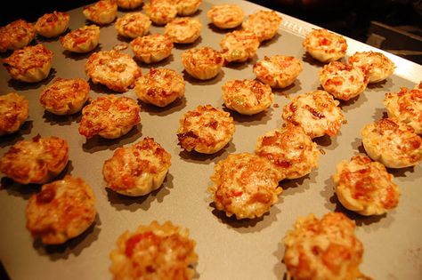 Rotel Cups. These are always a hit at parties! Rotel Cups, Small Food, Finger Food Appetizers, Football Food, Party Food Appetizers, Best Appetizers, Yummy Appetizers, Appetizers For Party, Food Items