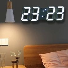 Modern Night Light, Jam Alarm, Large Digital Wall Clock, Desk Alarm Clock, Italian Home Decor, Led Wall Clock, 3d Wall Clock, Clock Living Room, Digital Wall Clock