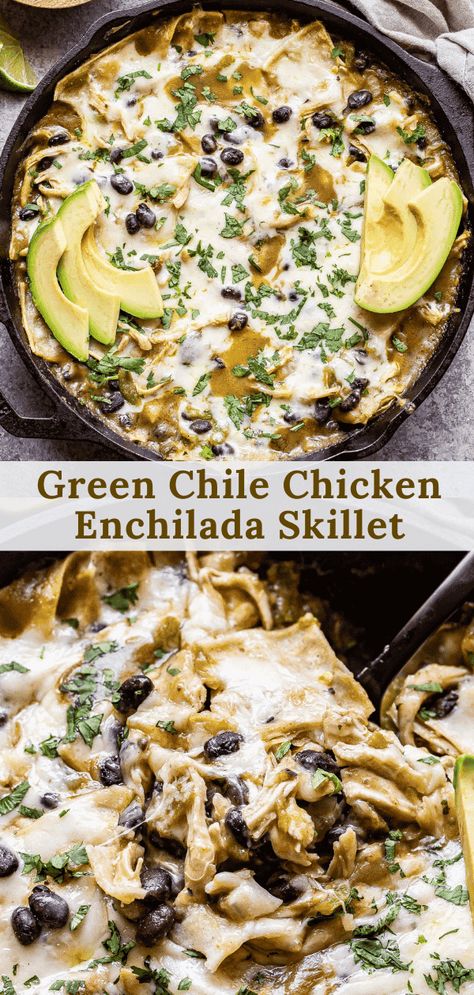 Green Chicken Enchilada Casserole Corn Tortillas, Green Chile Chicken Skillet Enchiladas, Green Chili Chicken Enchiladas Casserole, Recipes With Green Enchilada Sauce, Green Chicken Enchilada Soup, Enchilada Skillet Recipe, Traditional Enchiladas, Recipe Runner, Enchiladas Easy