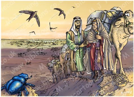 Exodus 02 - Moses flees to Midian - Scene 01 - Leaving home (Yellow sky) | Bible Cartoons Exodus Bible, Bible Cartoon, Yellow Sky, Leaving Home, Bible Stories, Holy Bible, Blue Sky, Princess Zelda, Bible