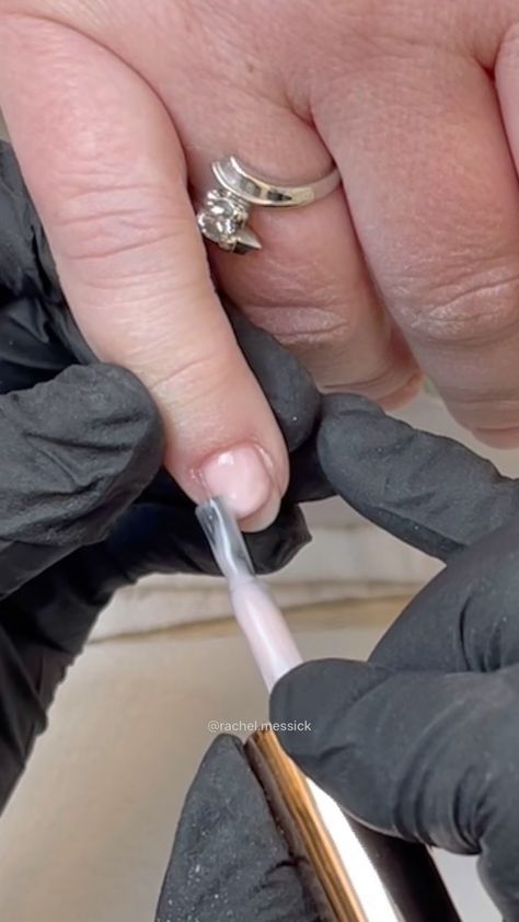 Rachel Messick | Manicurist on Instagram: “Watch me rebalance a structured manicure (I’m using Balance by @luminary_nail_systems ). #BaseGelBae #LuminaryBalance” Structured Gel Nails, Structured Gel Manicure, Structured Manicure, Luminary Nails, Nail Videos, Gel Manicure, Nails Nails, Manicure, Engagement Rings