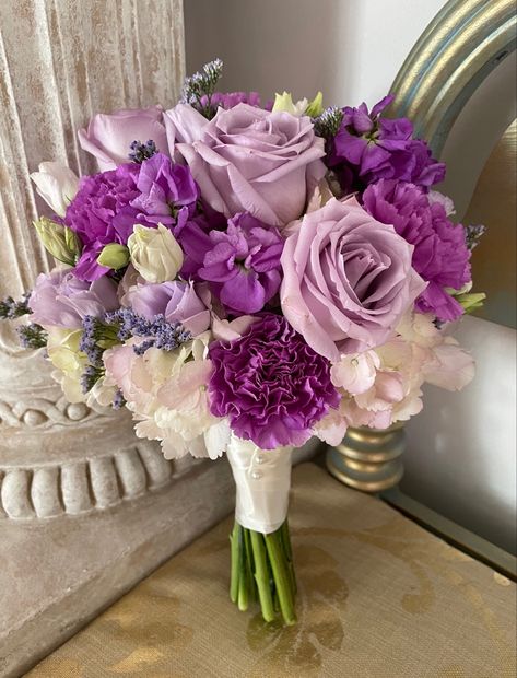 Monochromatic Bouquet, Purple Monochromatic, Tall Floral Arrangements, Boquette Flowers, Bridal Bouquet, Floral Arrangements, Bouquets, Florist, Our Wedding