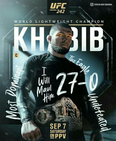 Business Flyer Design Khabib Nurmagomedov Wallpaper Art, Ufc Design, Ufc Khabib, Ufc Poster, Khabib Nurmagomedov, Mma Workout, Sports Design Ideas, Ufc Boxing, Boxing Posters