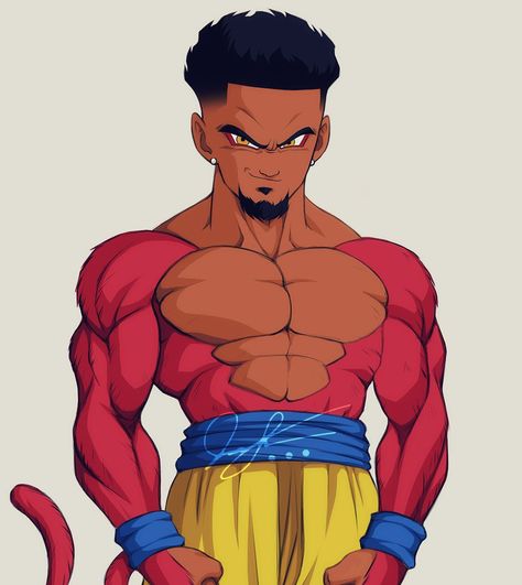 Super Saiyan Art, Hood Anime, Dragon Ball Z Characters, Super Saiyan 4, Black Anime Guy, Warrior 1, Dbz Characters, Dragon Ball Super Art, Dbz Art