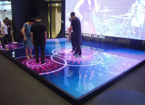 Interactive video game floor