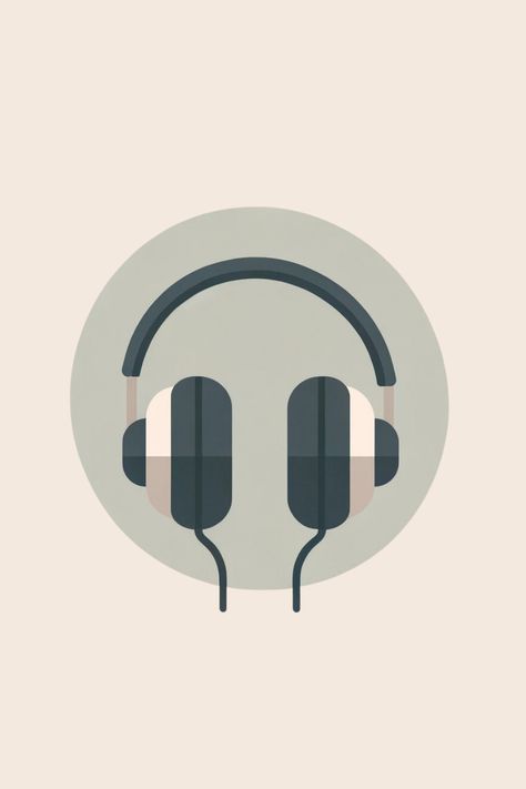 Minimalistic flat design illustration of over-ear headphones. This illustration is generated using AI. Headphone Illustration, Cartoon Headphones, Headphones Illustration, Head Phone, Minimal Illustration, Flat Design Illustration, Ear Headphones, Music Wall, Flat Illustration