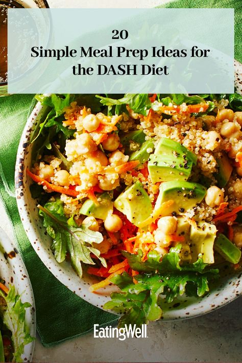 In only 20 minutes or less, you can prep meals that are well-suited for the DASH diet.These simple meal prep ideas include breakfasts, lunches, dinners and snacks, so you can have something ready for whenever hunger strikes. Recipes like our Chipotle-Lime Cauliflower Taco Bowls and Blueberry-Banana Overnight Oats are nutritious options that you will be thanking yourself for making ahead. Healthy Dash Diet Recipes, Meal Prep Dash Diet, Easy Dash Diet Dinners, Dash Dinner Ideas, Dash Diet Recipes For Lunch, Dash Diet Meal Plan Phase 1 Healthy Recipes, Dash Diet Overnight Oats, Simple Dash Diet Recipes, Easy Dash Diet Lunches