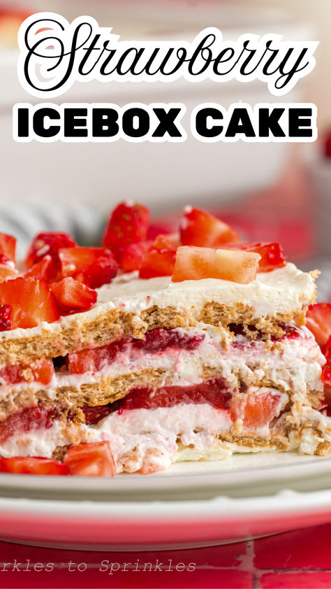 Strawberry Icebox Cake is the ultimate easy, no-bake dessert that delivers all the fresh, fruity flavor you want in a summer treat without heating up the kitchen! Made with juicy, fresh strawberries, layers of creamy filling, and graham crackers that soften into a cake-like texture, this dessert is not only refreshing but also incredibly simple to prepare. Fruit Desserts For Parties, Strawberry Icebox Cake, Icebox Desserts, Classic Recipes, Summer Grilling Recipes, Strawberry Blueberry, Bake Dessert, Icebox Cake, Mouthwatering Recipes