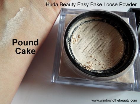 Huda Beauty Powder Pound Cake Swatches Huda Beauty Powder Pound Cake, Huda Beauty Powder, Bday Wishlist, Easy Bake, High End Brands, Makeup Swatches, Powder Foundation, Loose Powder, Pound Cake