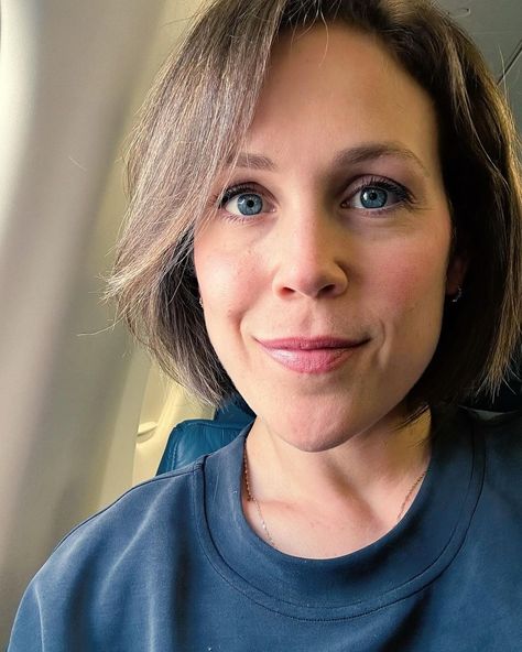 Erin Krakow | Kicking off my @wcth_tv Season 11 BTS posts with our annual #PlaneSelfieNotAPlainSelfie! *Didn’t post this last year because of the… | Instagram Erin Krakow, April 7, Mid Length Hair, Krakow, Beautiful Flowers, Bts, Flowers, Hair, Quick Saves