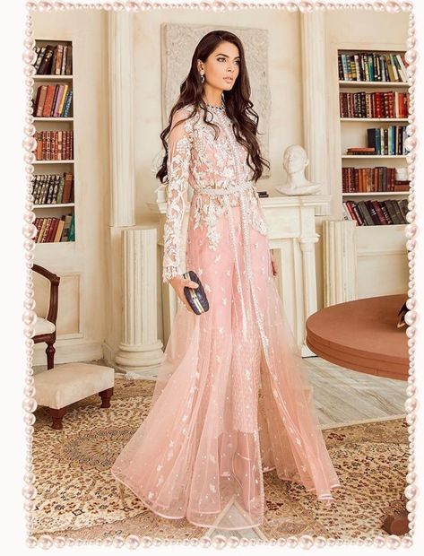 Pink Valima Dress, Suffuse By Sana Yasir Bridal, Frock For Party, Suffuse By Sana Yasir, Indian Board, Raya Outfit, Baat Pakki, Casual Bridal Dress, Vietnam Dress