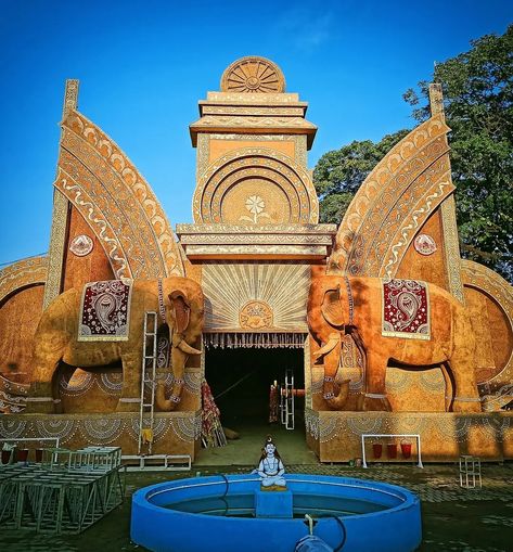 Durga Puja pandal Durga Pandal Design, Puja Pandal Design, Durga Puja Kolkata Pandal, Durga Puja Pandal Decoration, Kali Murti, Durga Pandal, Durga Puja Wallpaper, Durga Puja Pandal, Ganpati Art