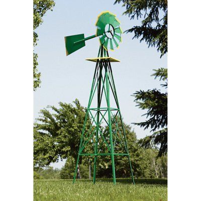 Green and Yellow 8-Ft Ornamental Windmill Yard Windmill, Garden Windmill, Windmill Decor, Metal Windmill, Wind Mill, Garden Plaques, Weather Vanes, Love Garden, Garden Signs