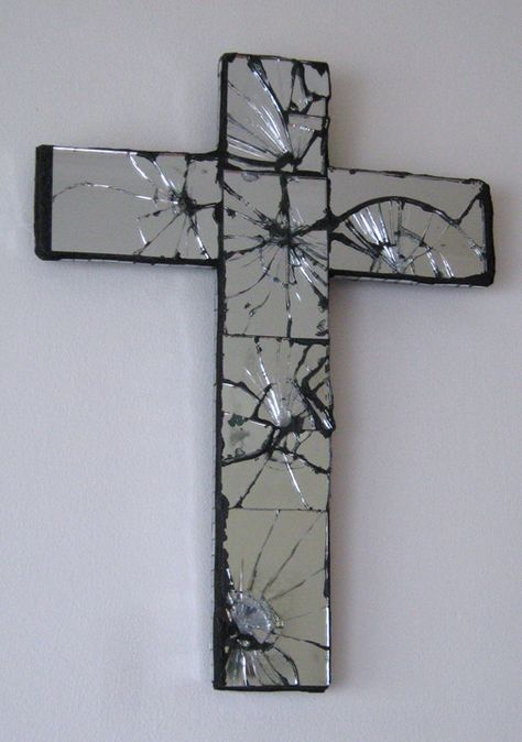 I rather like religious images/icons too: mirrored crucifix Cross Projects, Cross Mirror, Christian Childrens Books, Hand Painted Crosses, Altar Design, Rugged Cross, Sign Of The Cross, Mosaic Crosses, Old Rugged Cross