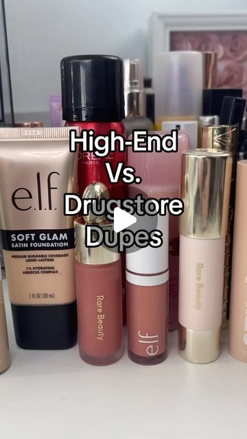 Jessica | Makeup, Skincare & Life on Instagram: "High end products vs. Drugstore dupes #drugstoreproducts #drugstoremakeup #dupes #highendvsdrugstore @elfcosmetics @lorealparis @colourpopcosmetics" Best Drugstore Makeup 2024, Good Drugstore Makeup, Drugstore Makeup Routine, Best Drugstore Skincare Products, Best Drugstore Concealer, Drugstore Concealer, Best Drugstore Makeup, Makeup For Moms, Drugstore Skincare