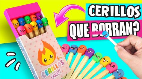 DIY ★ CERILLOS Kawaii QUE BORRAN!! ✔★ Así o Más Fácil ★ Ideas Faciles Paso a Paso ★ Decoden Diy, Kawaii Crafts, Diy Back To School, Diy Crafts For Girls, Kawaii Diy, Kids Crafting, Diy School Supplies, Beginner Sewing Projects Easy, Boyfriend Anniversary Gifts