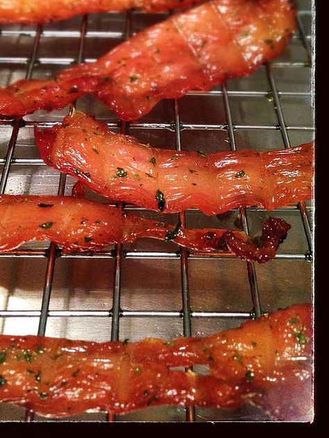 Smoky Chicken Jerky Recipe - Allrecipes.com Smoked Appetizers, Jerky Recipes Dehydrator, Jerkey Recipes, Homemade Beef Jerky, Pork Jerky, Alpha Gal, Food Dehydration, Homemade Jerky, Jerky Recipe