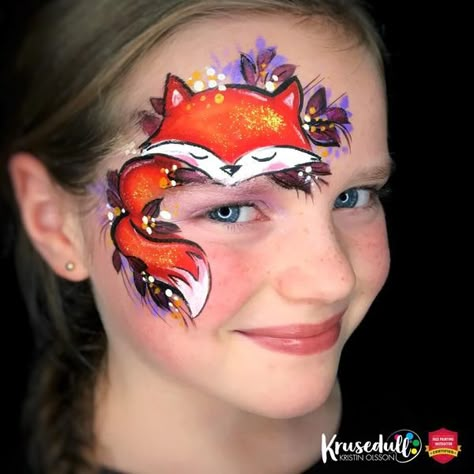 Autumn Fox by Kristin Olsson – Facepaint.com Fox Face Paint, Animal Face Paintings, Homemade Face Paints, Girl Face Painting, Face Painting Tutorials, Fall Canvas Painting, Face Painting Easy, Face Paint Ideas, Kids Face Paint