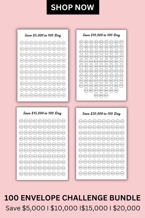 Looking to save some money this year? Our 10000 Money Saving Challenge Printable is the perfect solution to help you reach your financial goals. Whether you're aiming to save 5000, 10000, 15000, or even 20000, our challenge provides a straightforward and effective approach to budgeting and savings. With our no-spend challenge, you'll be able to limit your unnecessary expenses and prioritize your savings goals. Savings Challenge 5000, 20000 Savings Challenge, 5000 Savings Challenge, Save 5000, Money Saving Challenge Printable, Saving Challenge Printable, No Spend Challenge, Savings Goals, Unique Calendar