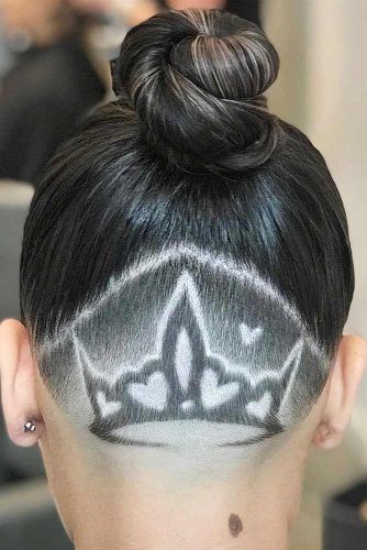 Mind-Blowing Undercut Designs To Give A Unique Take At The Popular Trend ★ Undercut Design, Hair Tattoo Designs, Undercut Hair Designs, Short Hair Designs, Undercut Long Hair, Undercut Designs, Undercut Styles, Shaved Hair Designs, Nape Undercut