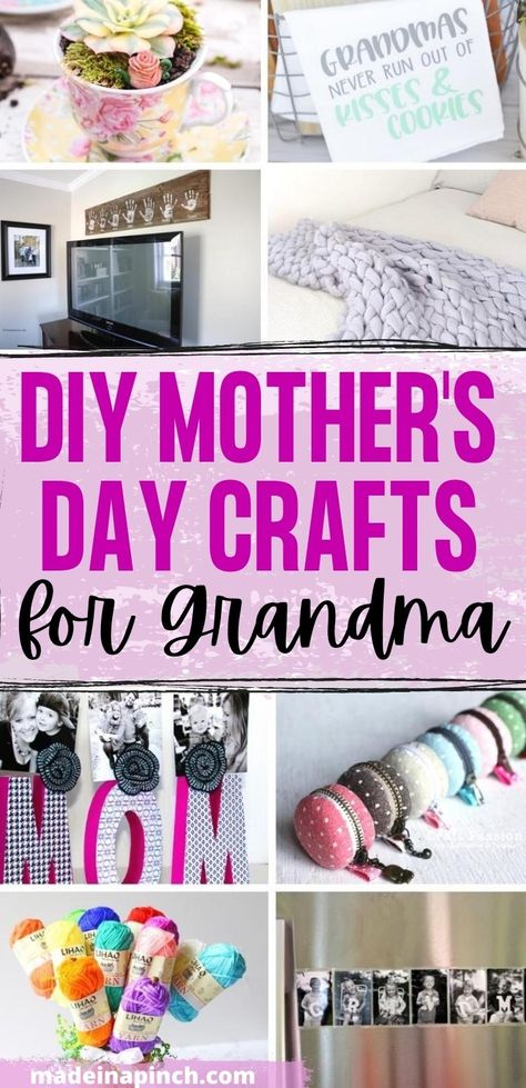 Here are the BEST DIY Mother's Day gifts for Grandma! With Mother's Day coming, don't forget about grandma! Any of these easy gift ideas will make her feel like the special mom she is. They're practical and sentimental all at the same time while being super EASY to make. #mothersday #gifts #DIY #crafts Diy Grandma Gifts, Crafts For Grandma, Mothersday Gifts Diy, Diy Gifts For Grandma, Easy Gift Ideas, Gifts For New Grandma, Family Birthday Board, Diy Mother's Day Crafts, Diy Mother's Day