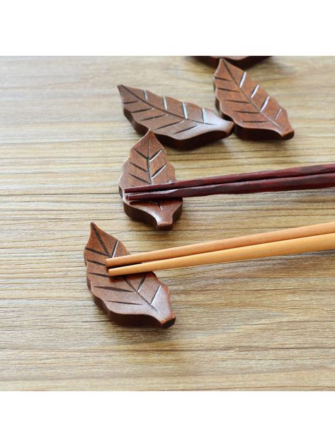 Chopsticks Rest, Ceramic Projects, Wooden Chopsticks, Chopstick Holder, Chopstick Rest, Spoon Fork, Ceramics Projects, Small Leaf, Clay Ceramics