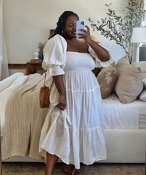 Plus Size Cottagecore, Plus Size Aesthetic Outfits, Soft Girl Aesthetic Outfit, Black Femininity, Mia 3, Curvy Model, Dream Girl, Feminine Outfit, Curvy Outfits