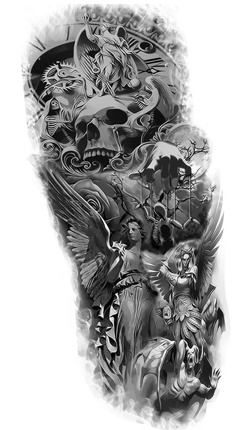 Men Tattoos Arm, Tattoos Arm Sleeve, Skull Girl Tattoo, Lion Tattoo Sleeves, Skull Sleeve Tattoos, Skull Sleeve, Full Sleeve Tattoo Design, Men Tattoos Arm Sleeve, Tattoos Arm