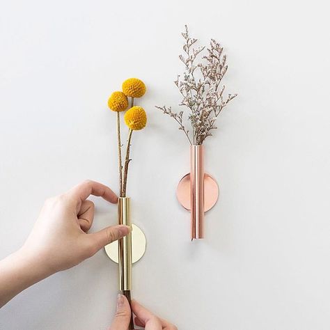 DIY Flower Metal Holder Wall Mounted Vase, Hanging Vases, Diy Flower Pots, Home Wedding Decorations, Metal Vase, Flower Holder, Wall Vase, Mini Vase, Flower Ornaments