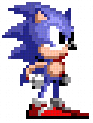 Sonic perler bead pattern Lego Art Project, Pixel Art Pokemon, Pixel Art Templates, Pixel Art Grid, Bead Sprite, Diy Perler Beads, Minecraft Pixel Art, Disney Cross Stitch, Pixel Pattern