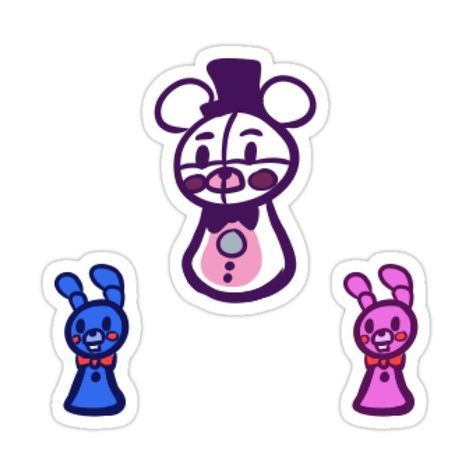 Decorate laptops, Hydro Flasks, cars and more with removable kiss-cut, vinyl decal stickers. Glossy, matte, and transparent options in various sizes. Super durable and water-resistant. Cute Fnaf Stickers, Fnaf Stickers Printable, Fnaf Funtime Freddy, Movie Character Drawings, Funtime Freddy, Cartoon Movie Characters, Cats Art Drawing, Nerd Crafts, Animatronic Fnaf