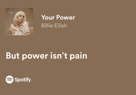 Power Lyrics, Billie Eilish Lyrics, Music Heals, Room Posters, Song Quotes, Phone Themes, Music Is Life, Billie Eilish, Song Lyrics