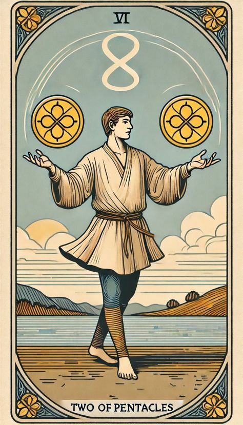 Wondering what the Two of Pentacles means in a tarot reading? This card represents balance, adaptability, and juggling life’s demands. Discover how it relates to your career, relationships, and personal growth. Click to read the full article and gain deeper insight into this card. Don’t forget to save this pin for future reference! Two Of Pentacles Tarot, Two Of Pentacles, Pentacles Tarot, Love Tarot Reading, Numerology Numbers, Tarot Meanings, Learn To Meditate, Astrology Numerology, Love Tarot