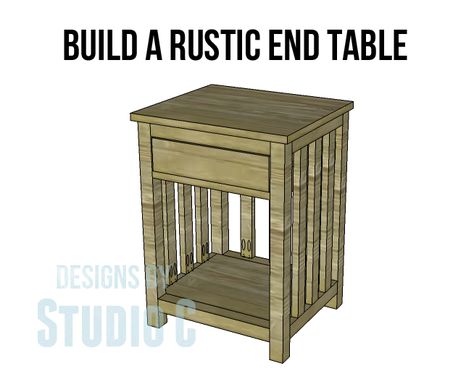 Build a Rustic End Table - perfect for beginners! Furniture Woodworking Plans, End Table Plans, Hobby Lobby Furniture, Rustic End Table, Diy Tables, Wood Furniture Ideas, Rustic End Tables, Wood Craft Ideas, Woodworking Project Ideas