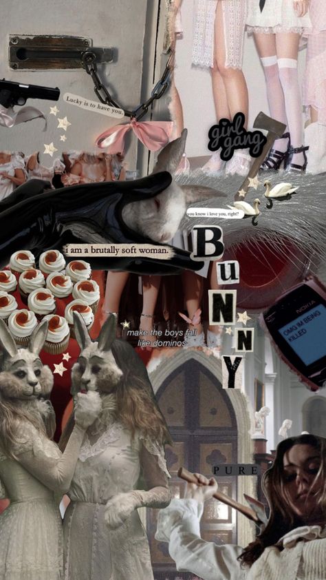 Bunny By Mona Awad Aesthetic, Bunny Mona Awad Fanart, Bunny Novel Aesthetic, Bunny Mona Awad Book Fanart, Bunny The Secret History, Bunny Mona Awad, Bunny Mona Awad Book Aesthetic, Bunny Book Aesthetic, Bunny Book Cover