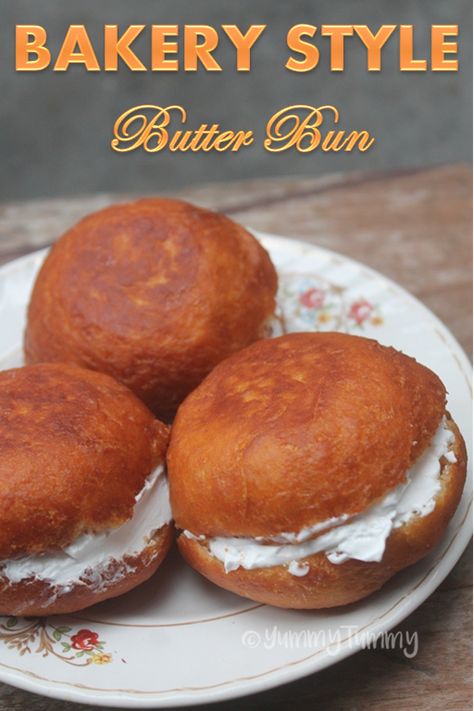 Normal Bun, Butter Buns, Easy Indian Dessert Recipes, Easy Indian Dessert, Cream Bun, Doughnuts Recipe, Sweet Buns, Doughnut Recipe, Bun Recipe