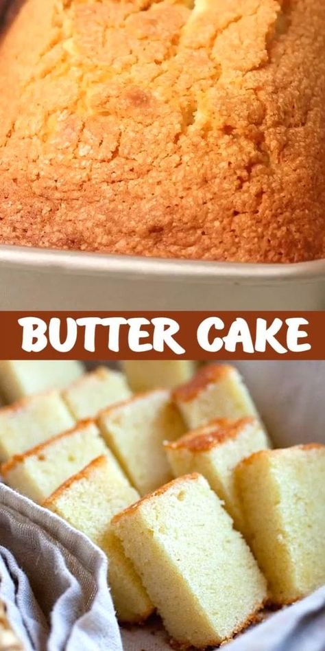 Butter Cake Recipes, Simple Butter Cake, Easy Butter Cake, Best Butter Cake Recipe, Easy Butter Cake Recipe, Malaysia Recipes, Cake Recipes Easy, Simple Cakes, Rich Cake