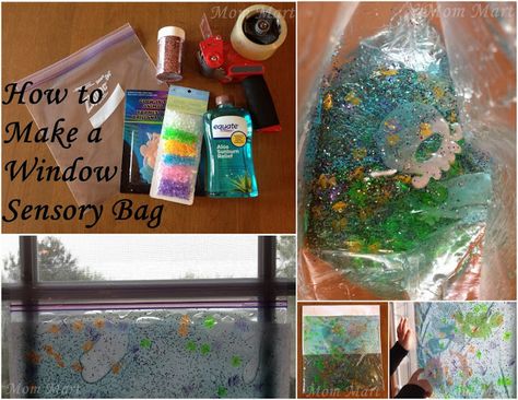 No Fuss Window Must: Window Sensory Bag Sensory Window Ideas, Nursery Window, Sensory Bag, Kindergarten Classroom Decor, Window Ideas, Fiji Water Bottle, Diy Window, Kindergarten Classroom, Classroom Decor