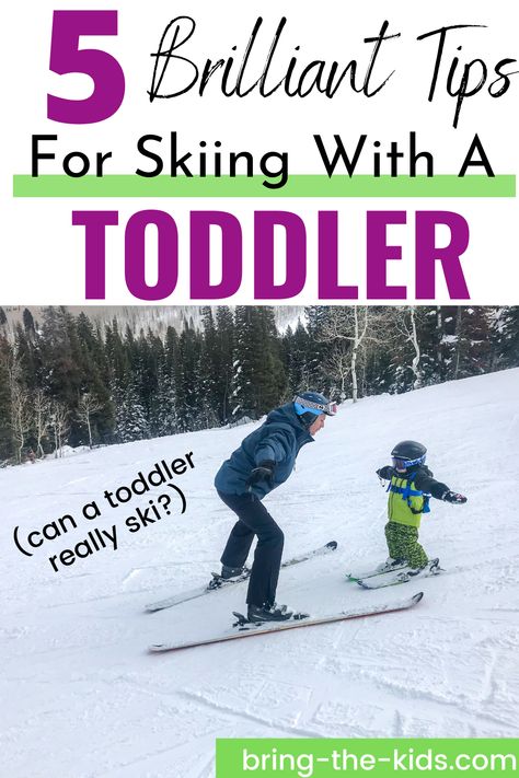 Looking for the best advice for toddler skiing? We teach you exactly what you need to do to get your 2 year old or 3 years old skiing of what to do with young kids while you ski (without spending a fortune on day care). Tips from a former ski instructor, and mom to help you ski with kids! Skiing With Kids, Kids Ski Gear, Kids Skiing, Skiing Colorado, Munchkin Land, Winter Family Vacations, Old Skis, Ski School, Family Ski Trip